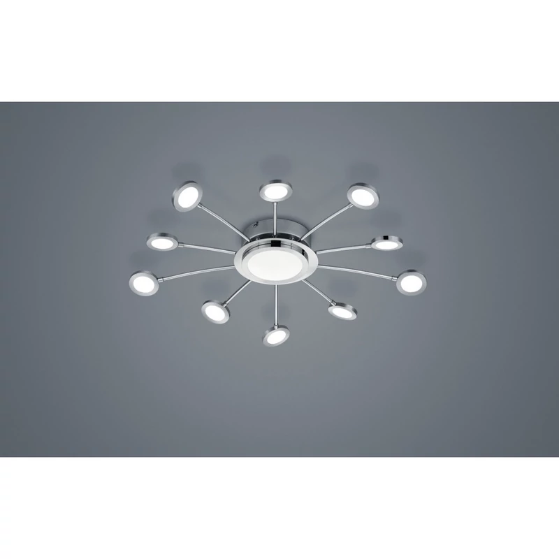 Trio BODRUM 673311106 mennyezeti lámpa króm fém incl. 10 x SMD, 2,1W, 3000 - 6500K, 200Lm 200 lm 3000 K IP20 A++