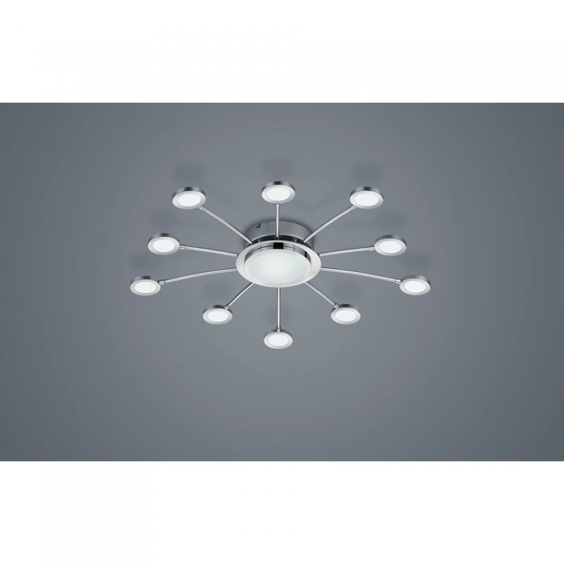 Trio BODRUM 673311106 mennyezeti lámpa króm fém incl. 10 x SMD, 2,1W, 3000 - 6500K, 200Lm 200 lm 3000 K IP20 A++