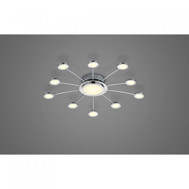 Trio BODRUM 673311106 mennyezeti lámpa króm fém incl. 10 x SMD, 2,1W, 3000 - 6500K, 200Lm 200 lm 3000 K IP20 A++