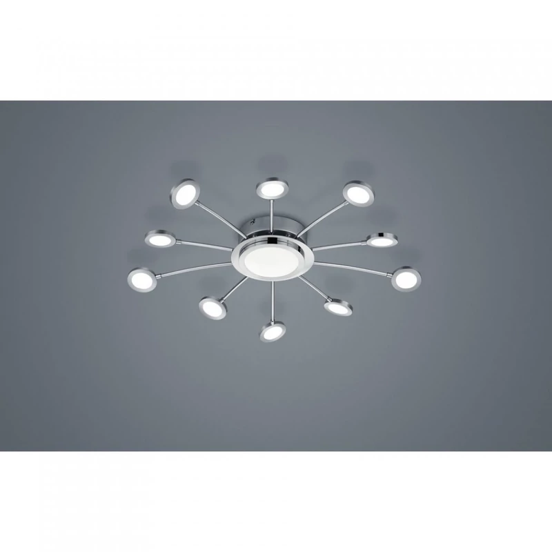 Trio BODRUM 673311106 mennyezeti lámpa króm fém incl. 10 x SMD, 2,1W, 3000 - 6500K, 200Lm 200 lm 3000 K IP20 A++