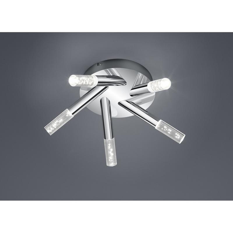 Trio BOLSA 682410506 mennyezeti lámpa króm fém incl. 5 x SMD, 3,2W, 3000K, 300Lm SMD 300 lm 3000 K IP44