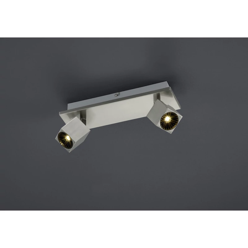 Trio CUBA 828510307 mennyezeti lámpa matt nikkel fém incl. 2 x SMD, 4,3W, 3000K, 430Lm SMD 2 db 430 lm IP20 A+