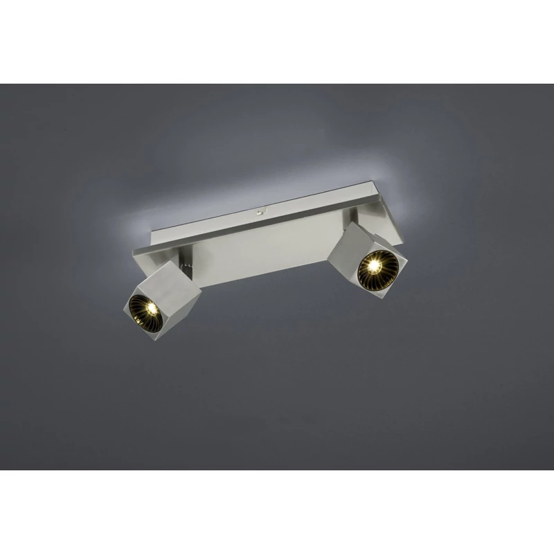 Trio CUBA 828510307 mennyezeti lámpa matt nikkel fém incl. 2 x SMD, 4,3W, 3000K, 430Lm SMD 2 db 430 lm IP20 A+
