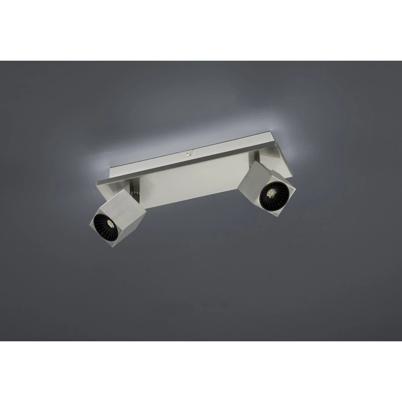 Trio CUBA 828510307 mennyezeti lámpa matt nikkel fém incl. 2 x SMD, 4,3W, 3000K, 430Lm SMD 2 db 430 lm IP20 A+