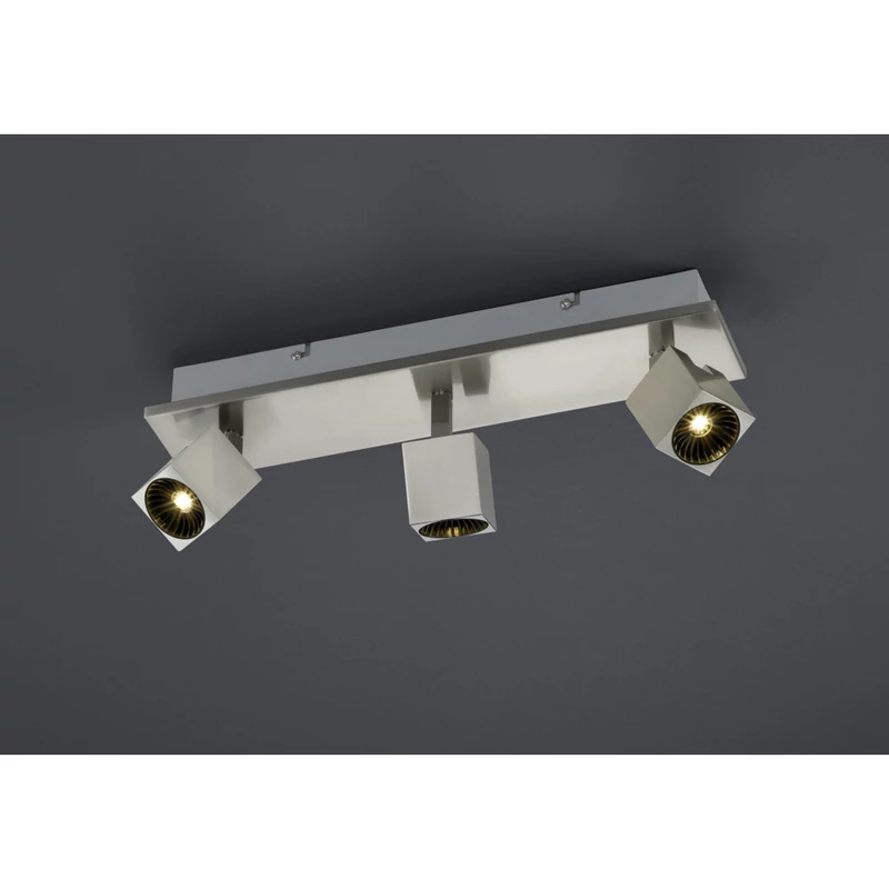 Trio CUBA 828510407 mennyezeti lámpa matt nikkel fém incl. 3 x SMD, 4,3W, 3000K, 430Lm SMD 3 db 430 lm IP20 A+