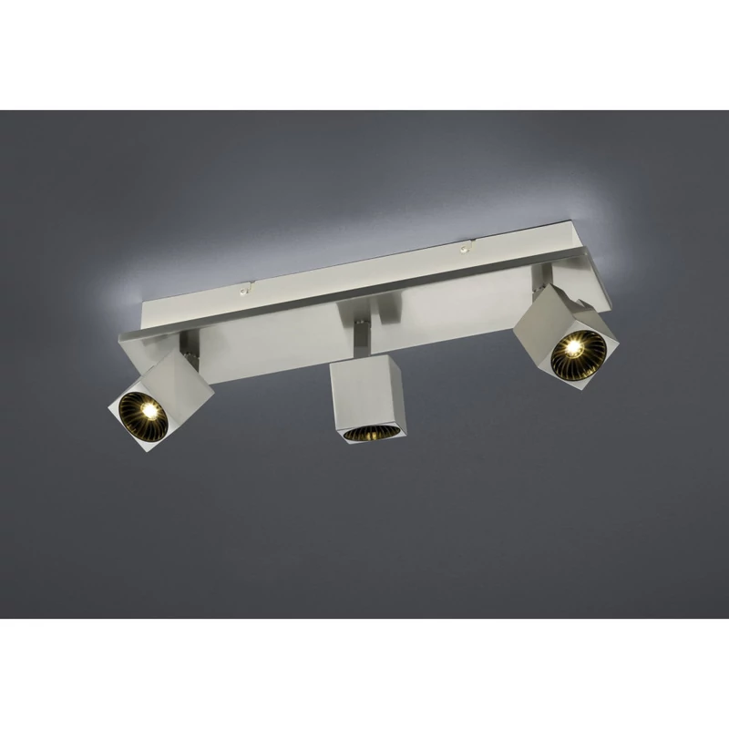 Trio CUBA 828510407 mennyezeti lámpa matt nikkel fém incl. 3 x SMD, 4,3W, 3000K, 430Lm SMD 3 db 430 lm IP20 A+