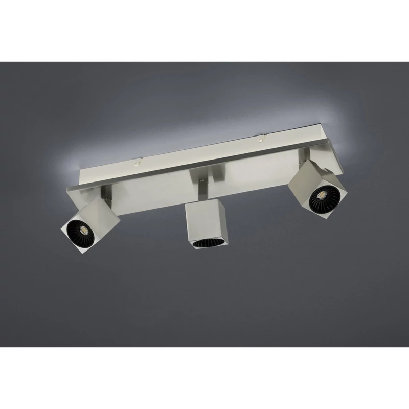 Trio CUBA 828510407 mennyezeti lámpa matt nikkel fém incl. 3 x SMD, 4,3W, 3000K, 430Lm SMD 3 db 430 lm IP20 A+