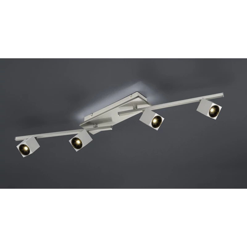 Trio CUBA 828510507 mennyezeti lámpa matt nikkel fém incl. 4 x SMD, 4,3W, 3000K, 430Lm SMD 4 db 430 lm IP20 A+