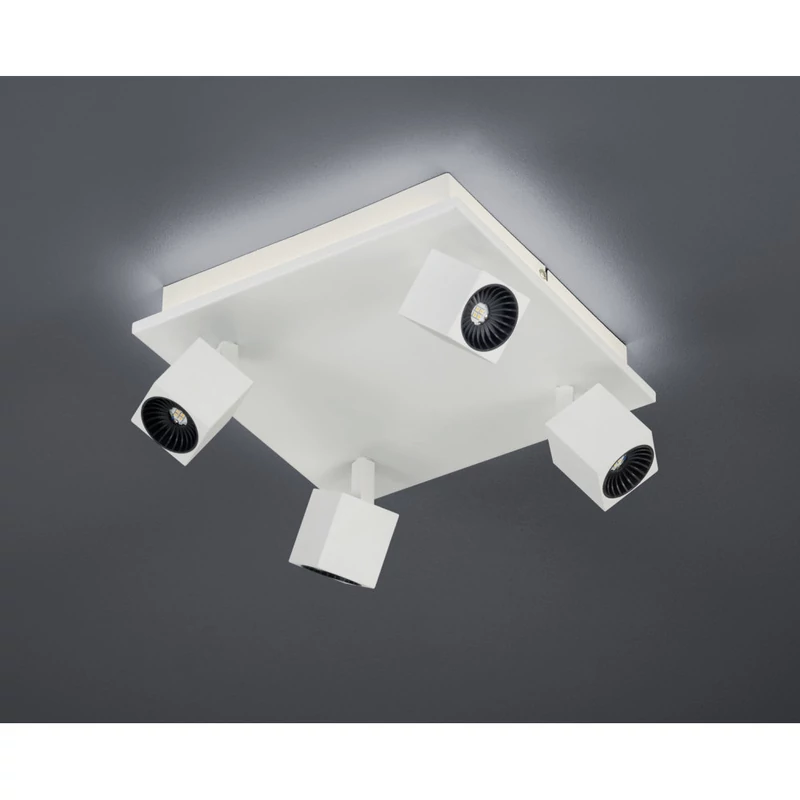 Trio CUBA 828530531 mennyezeti lámpa matt fehér fém incl. 4 x SMD, 4,3W, 3000K, 430Lm SMD 430 lm IP20 A+