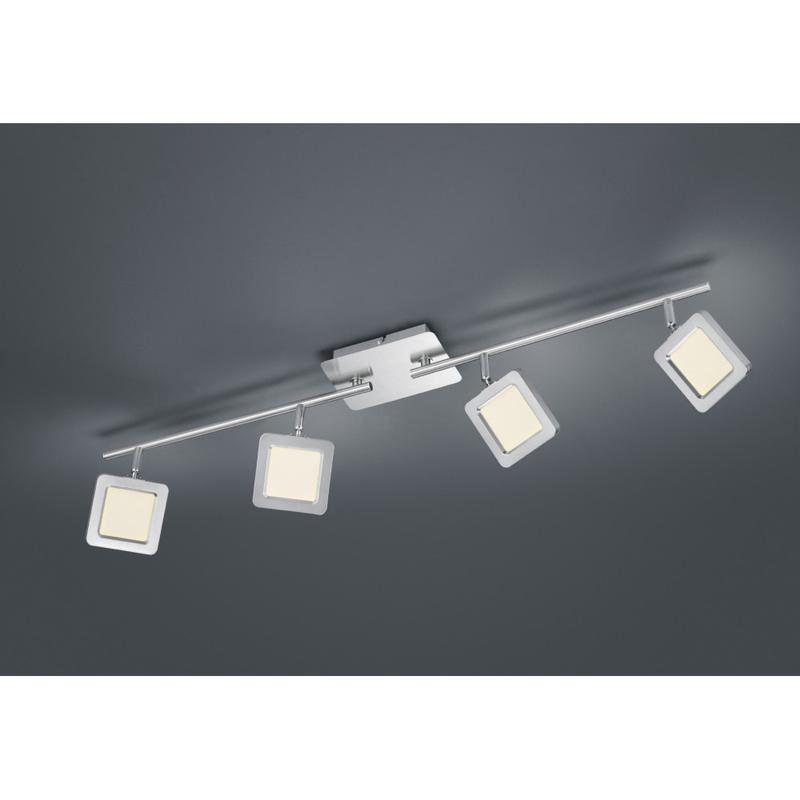 Trio VISION 872610407 mennyezeti lámpa matt nikkel fém incl. 4 x SMD, 4,3W, 3000K, 380Lm 380 lm 3000 K IP20 A+