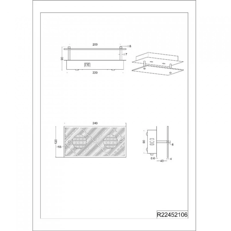 Trio MARA R22452106 mennyezeti lámpa króm fém incl. 2 x GU10, 3W, 3000K, 250Lm GU10 2 db 230 lm 3000 K IP20 A+