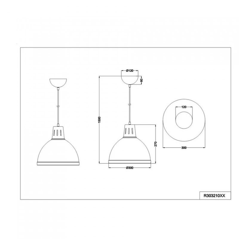 Trio SCISSOR R30321006 egyágú függeszték króm fém excl. 1 x E27, max. 42W E27 IP20