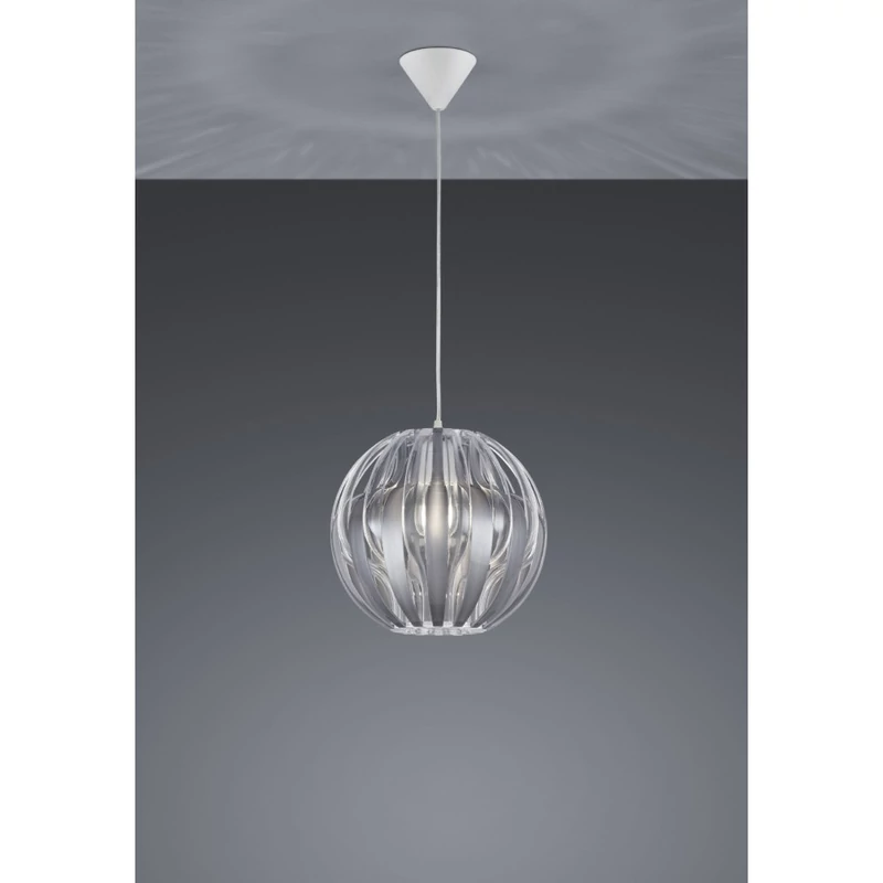 Trio PUMPKIN R30473089 egyágú függeszték ezüst műanyag excl. 1 x E27, max. 40W E27 IP20