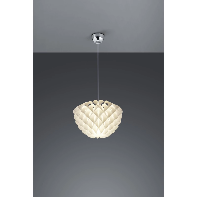 Trio TILIA R30540101 egyágú függeszték fehér műanyag excl. 1 x E27, max. 60W E27 IP20