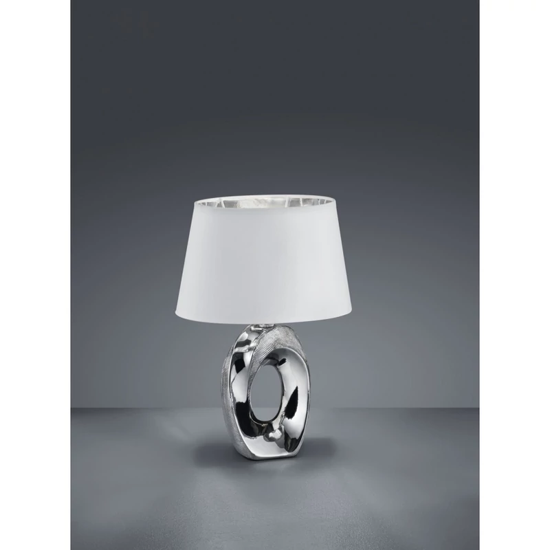 Trio TABA R50511089 éjjeli asztali lámpa ezüst kerámia excl. 1 x E14, max. 40W E14 IP20