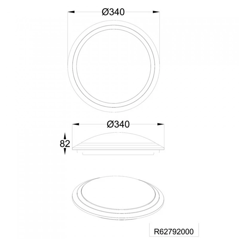 Trio MIZAR R62792000 ufó lámpa szürke műanyag incl. 1 x SMD, 18W, 3000 - 5500K, 1800Lm 1800 lm 3000 K IP20 A