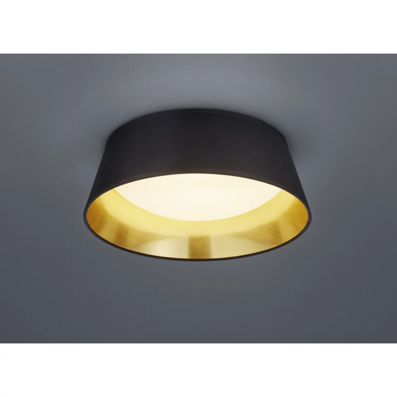 Trio PONTS R62871279 mennyezeti lámpa fekete szövet incl. 1 x SMD, 14W, 3000K, 1250Lm SMD 1250 lm IP20 A+