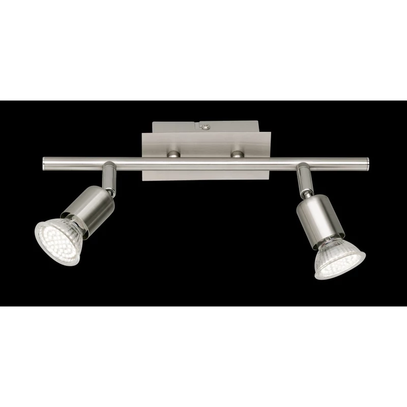 Trio NIMES R82942107 mennyezeti lámpa nikkel fém incl. 2 x GU10, 3W, 3000K, 280Lm GU10 300 lm 2700 K IP20