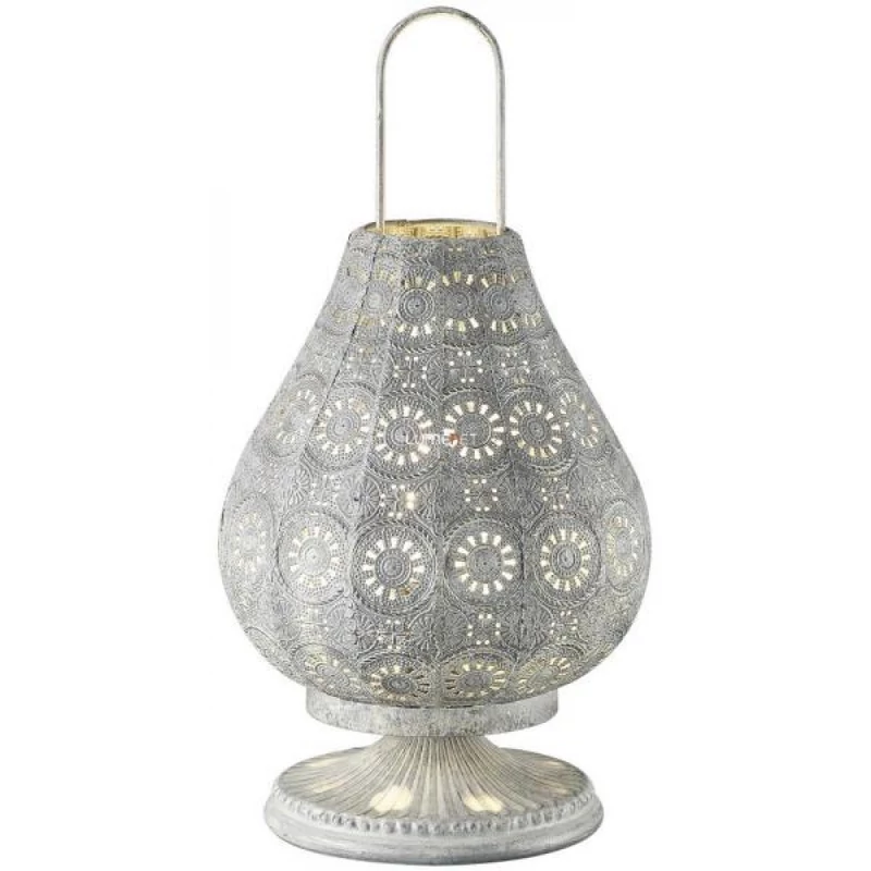 Trio JASMIN 503700161 asztali lámpa antik szürke fém excl. 1 x E14, max. 40W E14 1 db IP20